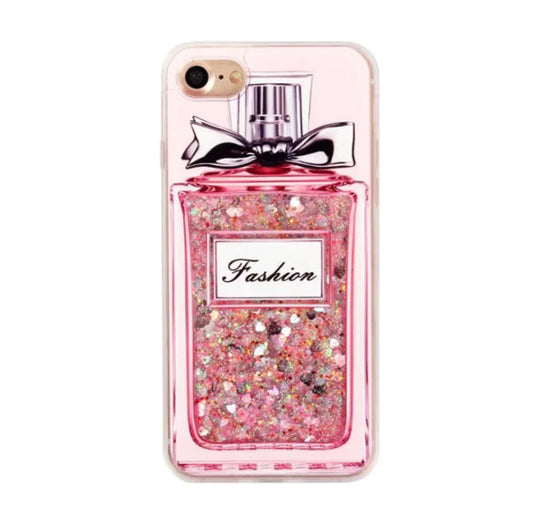 Heart Sequin Phone Case, Liquid Sand, Perfume Bottle Cover
