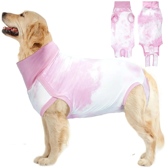 Lianzimau Dog Recovery SuitSpay Suit for Female DogE-Collar Cone Alternative After Surgery Anti-LickingNeuter Suit for Male DogsDog Surgical Suit for Abdominal Wounds Dog Onesie Body Suits