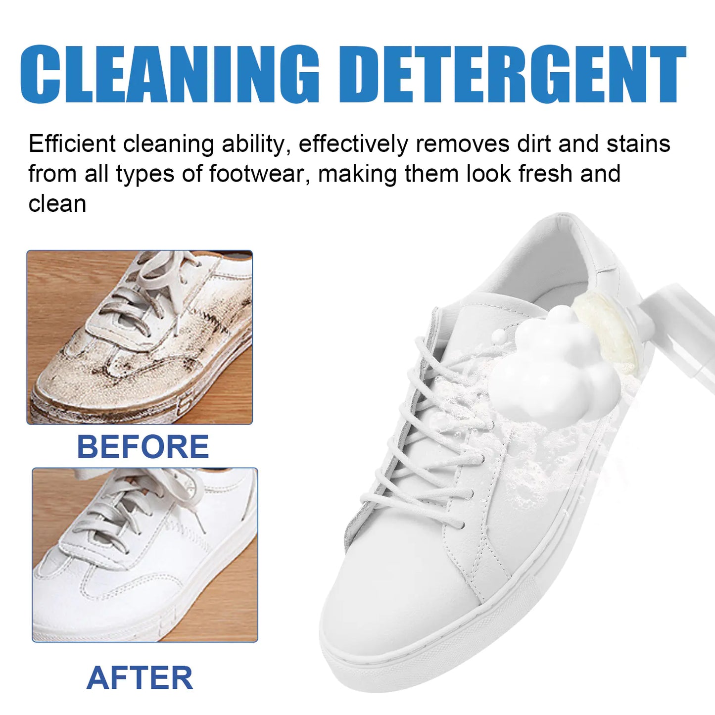 Jue-Fish Sneaker Cleaner Foam for White Shoes