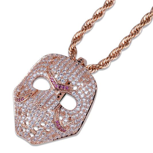 Mask Necklace, Hip-Hop Necklace, Masquerade Necklace