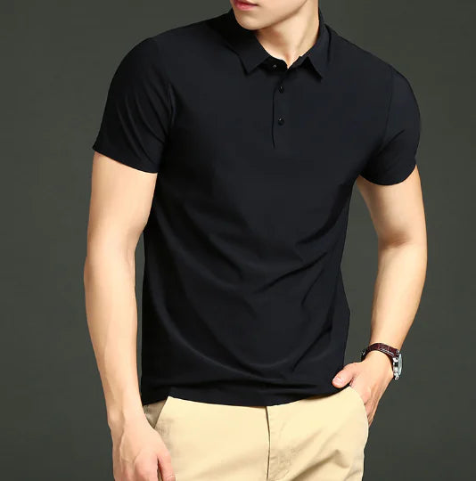 Elegance Silk Fabric Polo Shirt (One Piece)