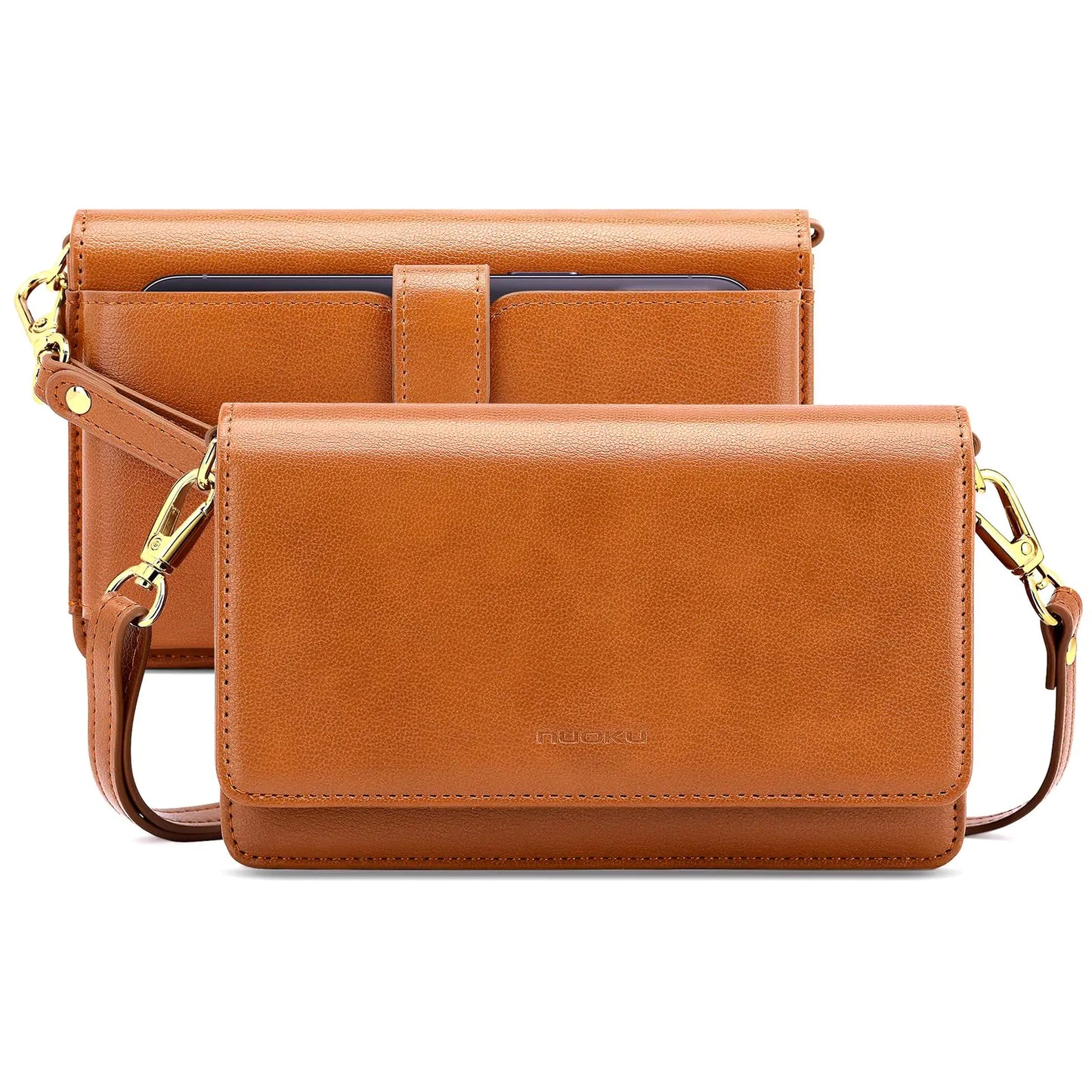 nuoku Small Crossbody Bags for Women Small purses for Women with Phone Purse Wallet Purse Wiriest Women`s Crossbody Handbags with 12 Card Slots