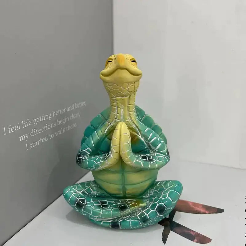 Yoga Turtle Meditation Statue for Home Garden Decor