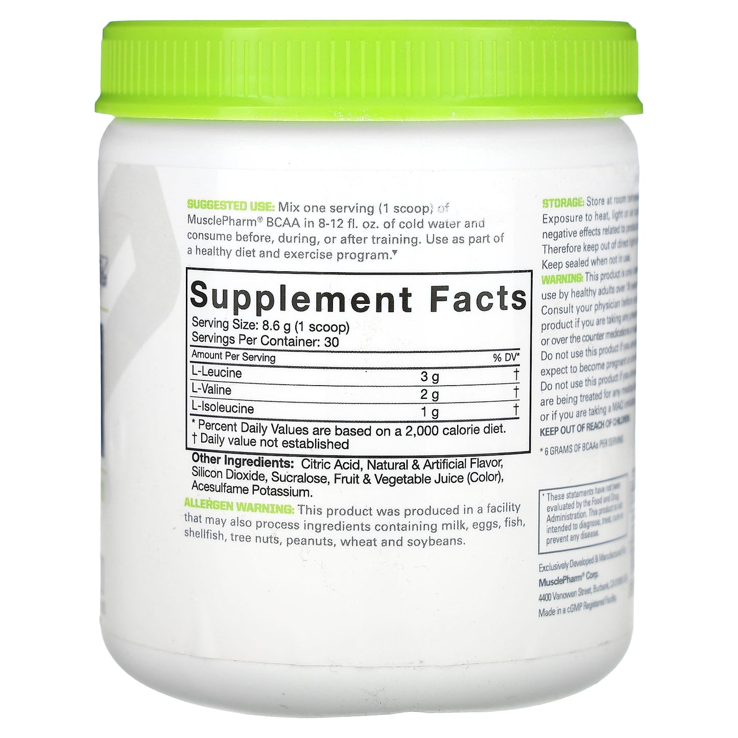 Musclepharm Essentials, BCAA Powder, Sports Nutrition Supplements