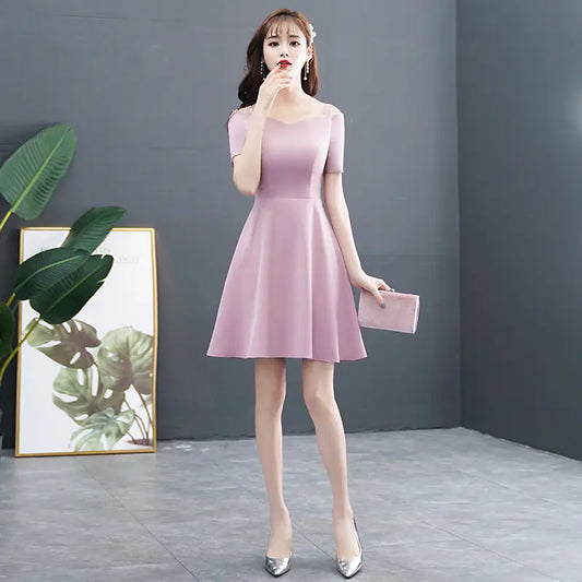 White Evening Dress for Women - Off-Shoulder Mini Dress