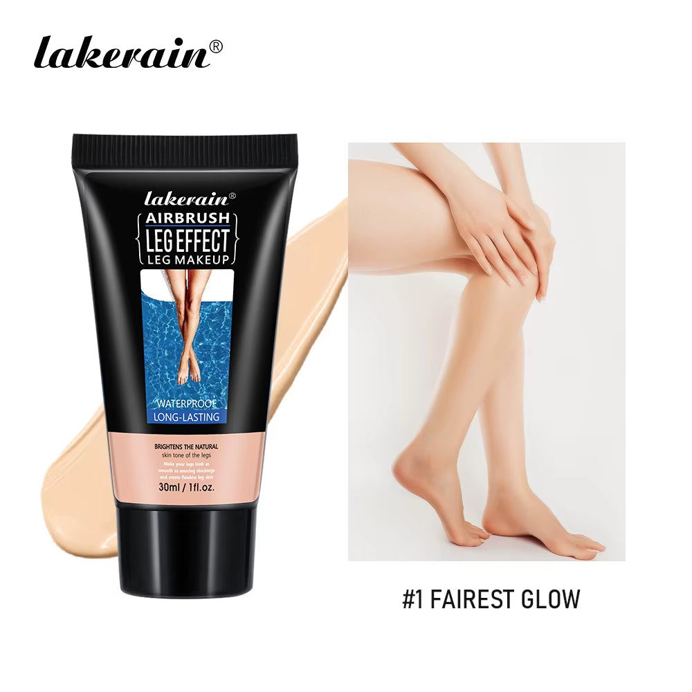 Lakerain Leg Makeup for Even Skin Tone Airbrush Liquid Body Foundation Moisturizing Tanning Skin Care