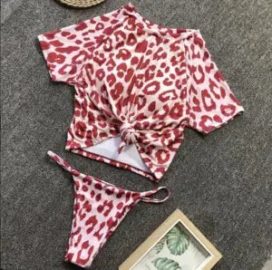 2018 Trending Knot Bikini Set with Half Sleeves