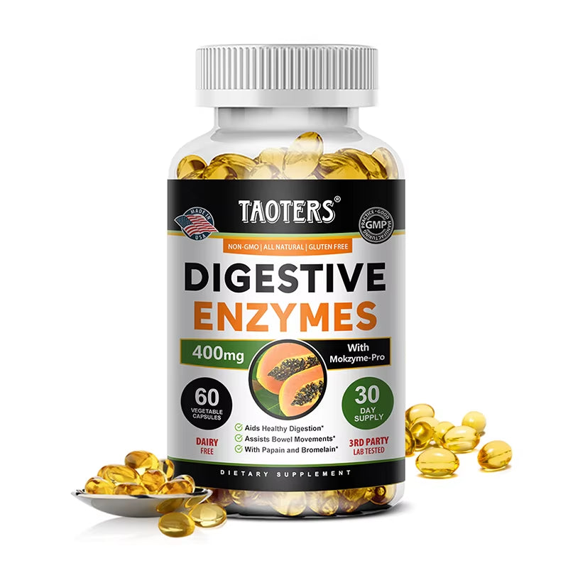 Digestive Enzyme Supplements for Adults Digestive Enzyme Capsules Beneficial Bacteria Immune System Support and Healthy Digestio