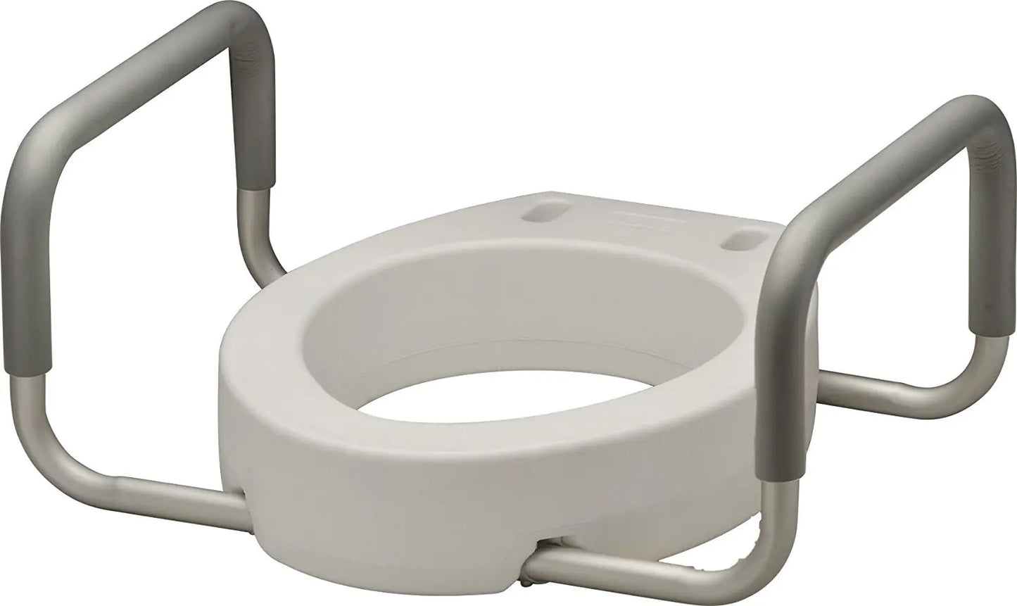 NOVA Medical Products Toilet Seat Riser with Handles White 1 Count