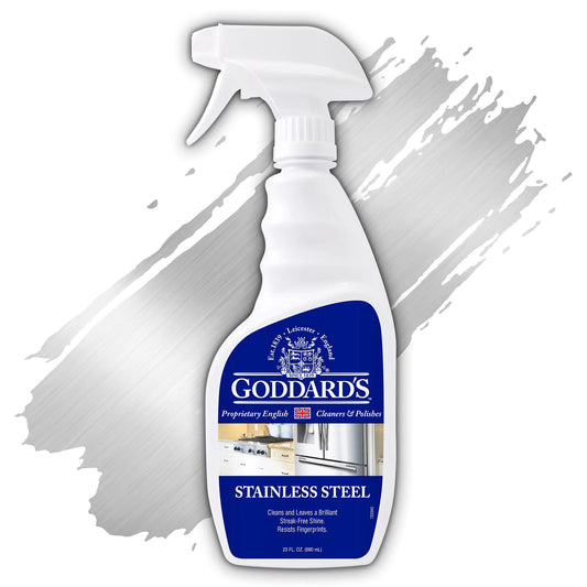 Goddards Stainless Steel Cleaner Spray – Non-Abrasive Stainless Steel Kitchen Sink Appliances & Dishwasher Cleaner to Remove Stains & Grease – Stainless Steel Household Cleaning Supplies (23 oz)