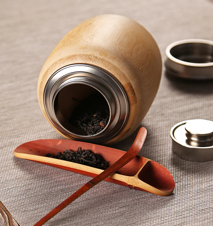 Bamboo Tea Canister and Tea Awakening Box