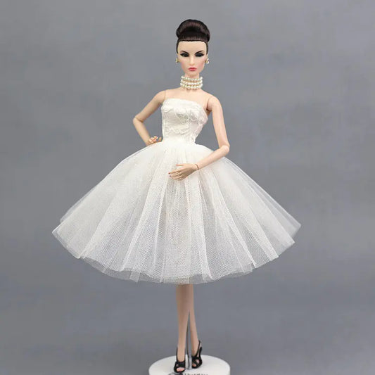 6 Point Doll Multi-Tiered Puffy Evening Dresses