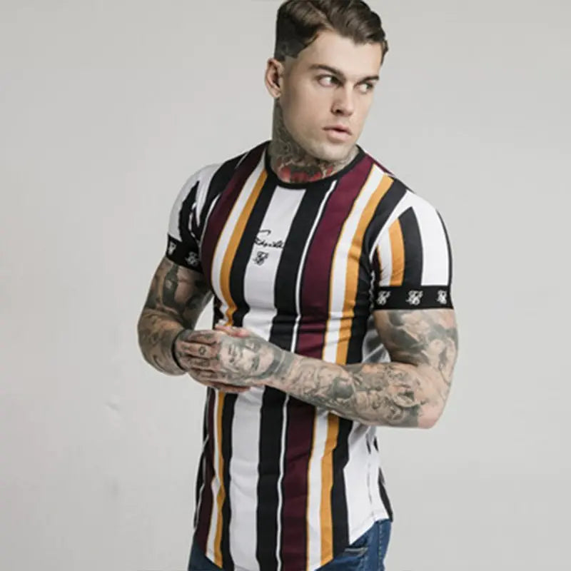 Summer Fitness Short Sleeve Running T-Shirt for Men