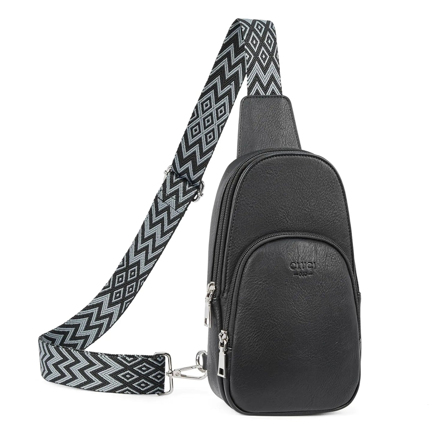 CLUCI Sling Bag for Women Crossbody Bags for Women Cross Body Bag for Woman Small Leather Crossbody Bags for Women Travel Sling Backpack Black