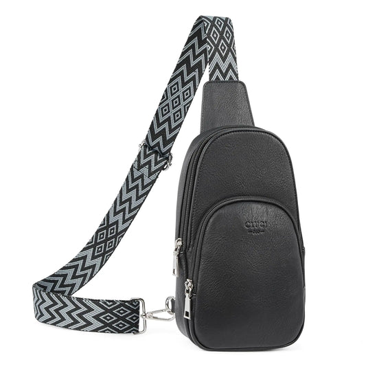 CLUCI Sling Bag for Women Crossbody Bags for Women Cross Body Bag for Woman Small Leather Crossbody Bags for Women Travel Sling Backpack Black
