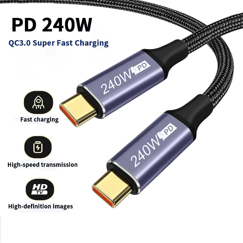 USB C to USB Type C Fast Charging Cable (0.5m to 3m)