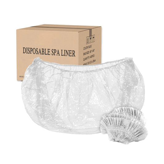 TP PLastic Pedicure Bags for Feet Pedicure Liners Disposable Spa Liners for Pedicure 48 X 48 X 9.5 mic Spa Liners Foot (Clear | 400 psc 48 in x 48 in x 95 mic)