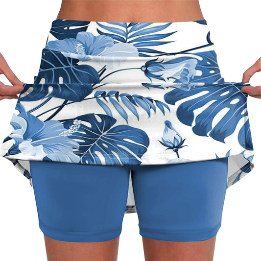 Plus Size Biker Shorts for Women Tennis Skirt Maternity Skirt Skort for Women Shorts for Women Plus Size Cider Clothing Golf Skirts for Women Womens Skort Biker Shorts with Pockets(2-BlueXX-Large)