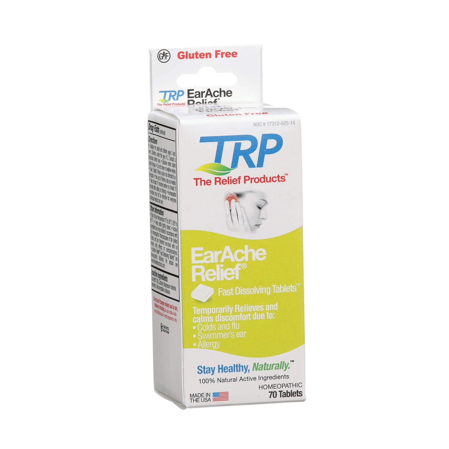 The Relief Products Earache Relief Tablets 70 Count