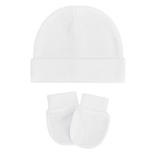Zando White Baby Hat Newborn Baby Hats 0-6 Months Soft Cotton Baby Beanie Hat Infant Beanies for Baby Boys Girls Hats Baby Halloween Beanie Hat and Mitten Set Baby Winter Hat White 0-3 Months