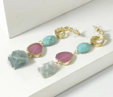 Fashion Long Stone Earrings for Women - Direct from Factory