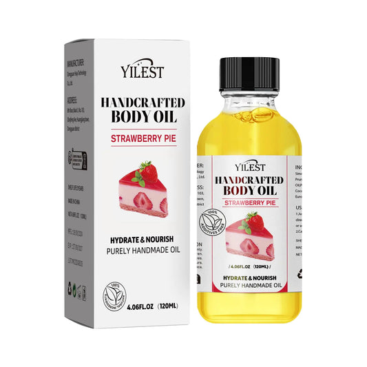 Coconut Cream Pie Body Oil Handcrafted Body Oil Coconut Cream Pie Handcrafted Coconut Cream Pie Body Oil Hand Crafted Body Oil for All Skin Types (4 FL.OZ Strawberry)