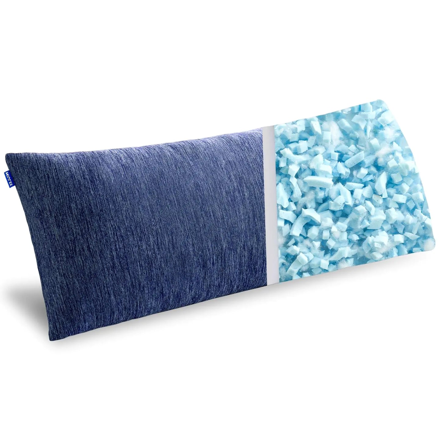 MIULEE Body Pillow for Adults Long Body Pillow for Side Sleeper Memory Foam Cooling Body Pillow for Bed Full Body Pillow for Back/Stomach/Side Sleeper 20x54 Inch Navy Blue