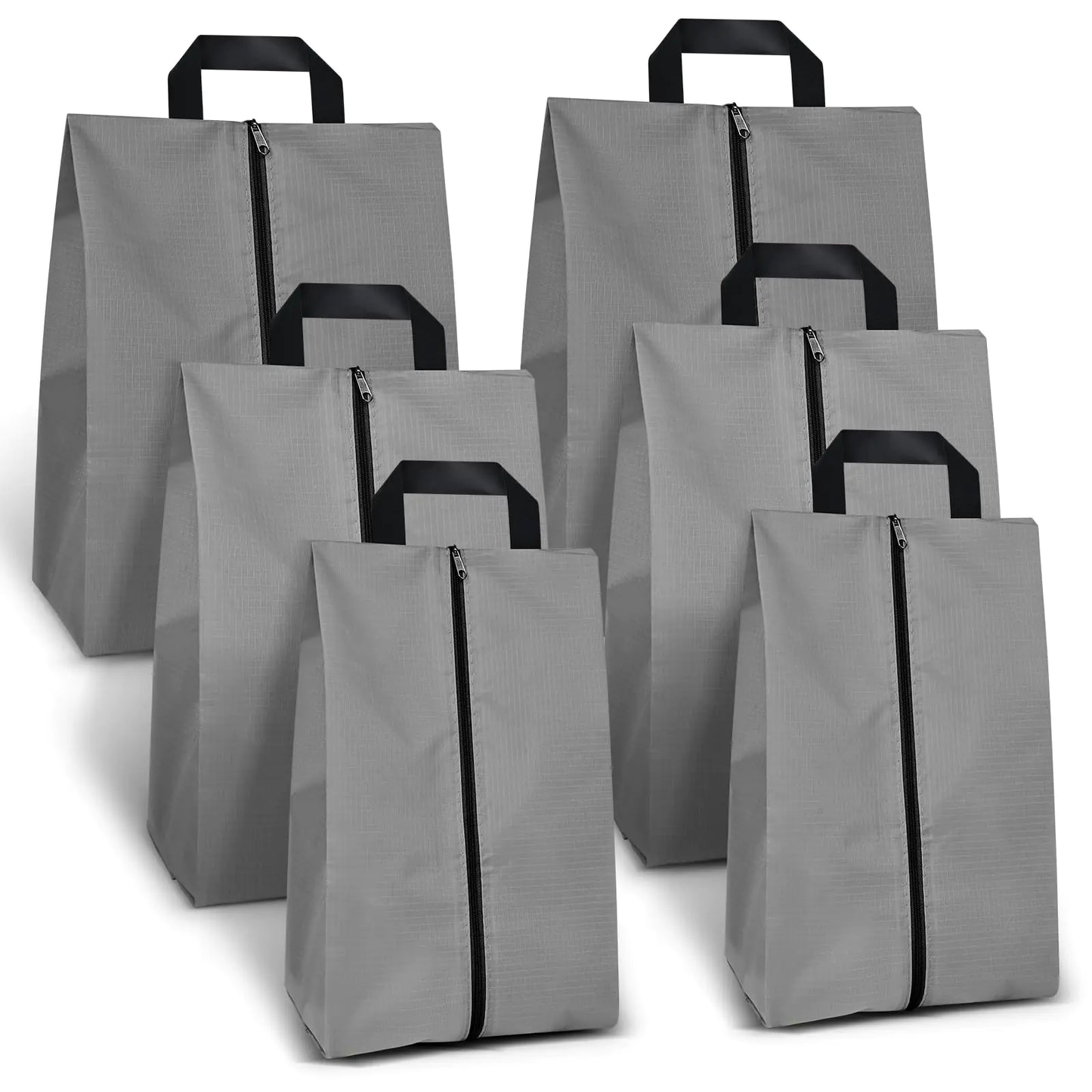 Shoe Bags for Travel 6 Pack Dust-Proof Shoe Bags with Zipper Closure Multi-Functional Portable Travel Packing Shoe Bag Travel Essentials for Women and Men (Grey)