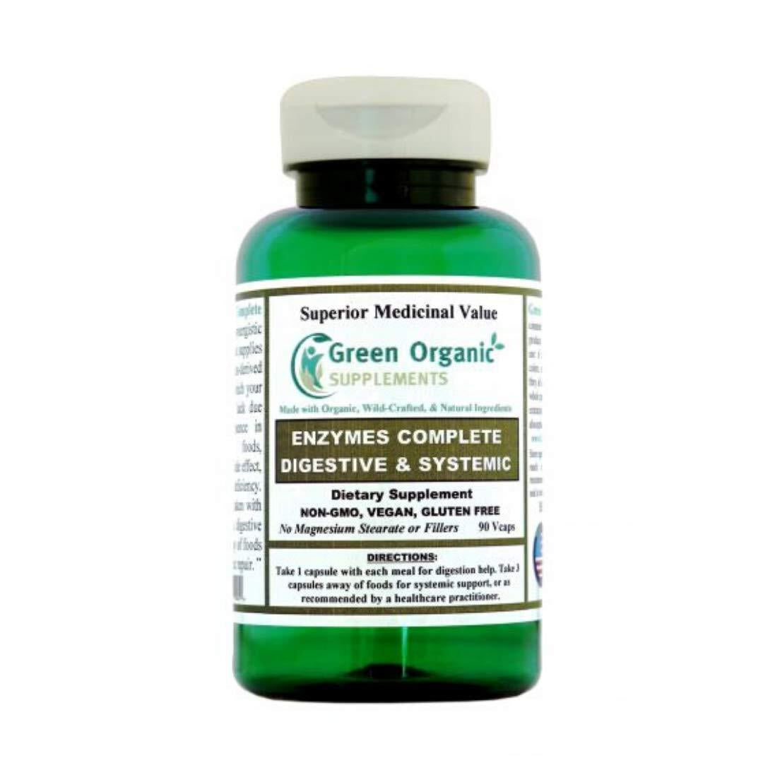 Green Organic Supplements Enzymes Complete, Digestive & Systemic