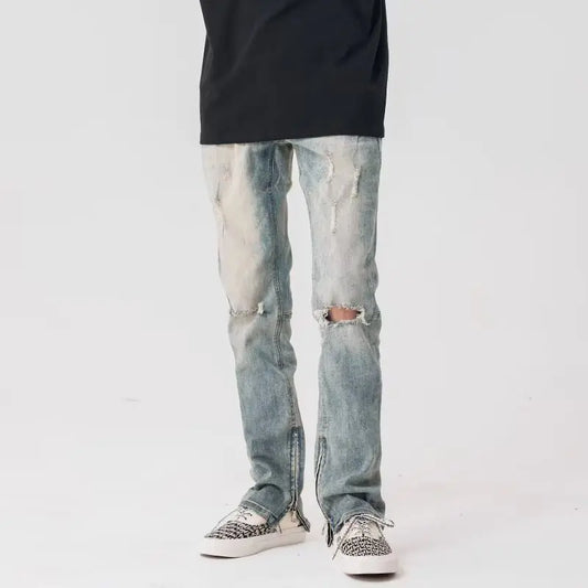 Men's Casual Low Waist Jeans with Body Curve Cut