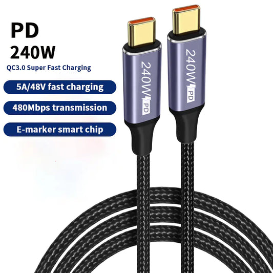 USB C to USB Type C Fast Charging Cable (0.5m to 3m)