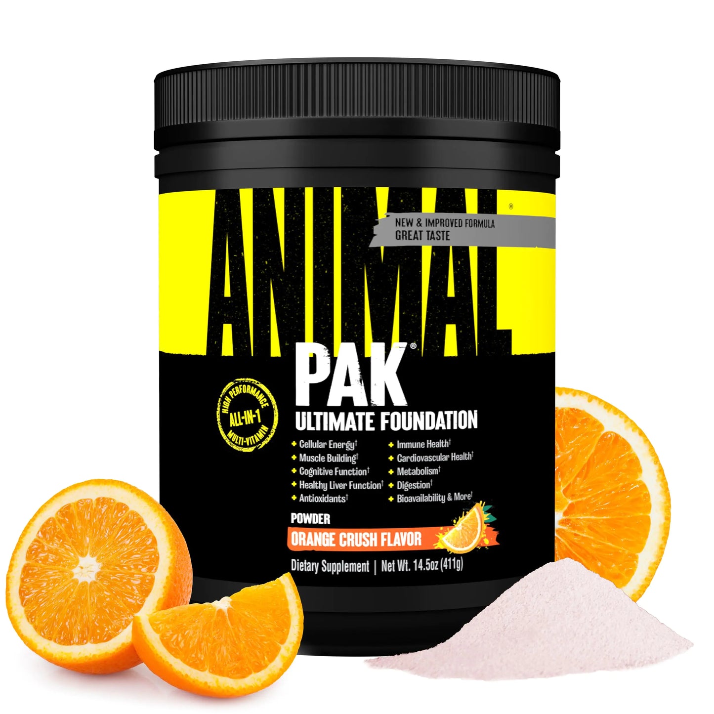 Animal Pak - Convenient All-in-One Vitamin & Supplement Powder - Zinc Vitamins C B D Amino Acids Immune Support Digestive Enzymes and More - Daily Multivitamin for Women & Men - 60 Scoops