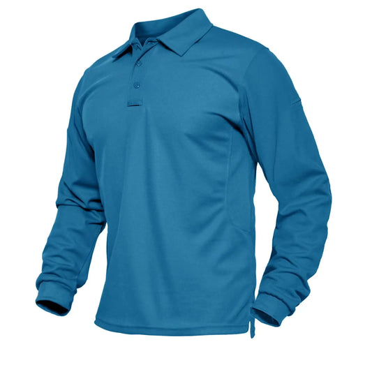 Fishing Shirt Men Solid Tagless Long Sleeve Tactical Tee Jersey Polo Shirt Mens Military Polo Shirt Men Pique Polo
