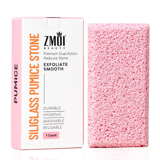 ZMOI Siliglass Pumice Stone Callus Remover for Feet Elbows Hands and Knees Spain Made - 2 in 1 Pedicure Exfoliator and Scrubber for Rough Hard Skin (1 Pack)