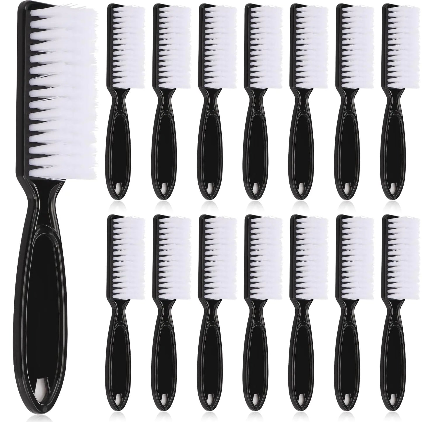 15 Pieces Nail Brush for Cleaning Fingernails Nail Scrub Manicure Brush Handle Grip Cleaning Brushes Pedicure Brush for Toes and Nails Cleaning (Black)