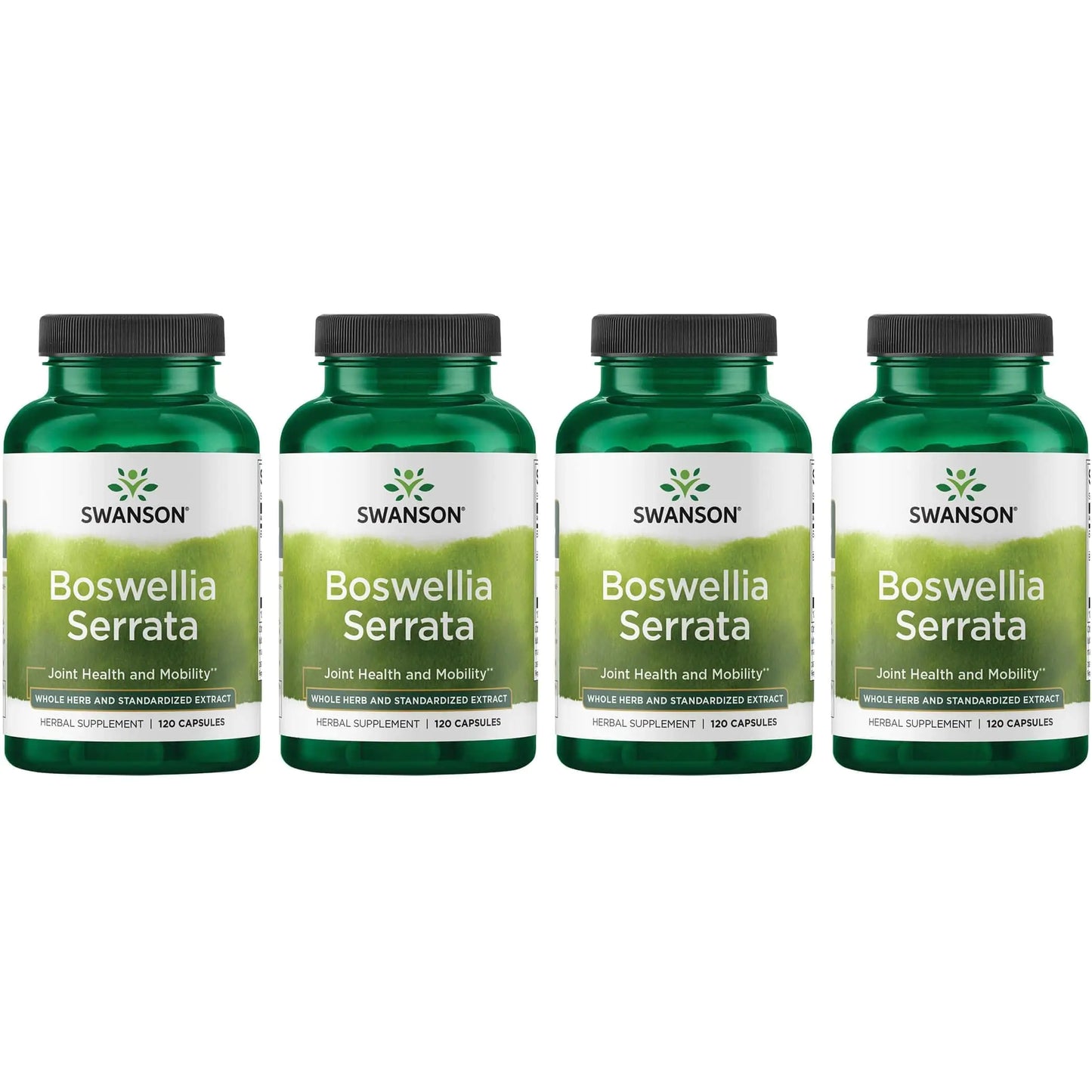 Swanson Boswellia Serrata - Whole Herb & Standardized Extract 120 Caps 4 Pack