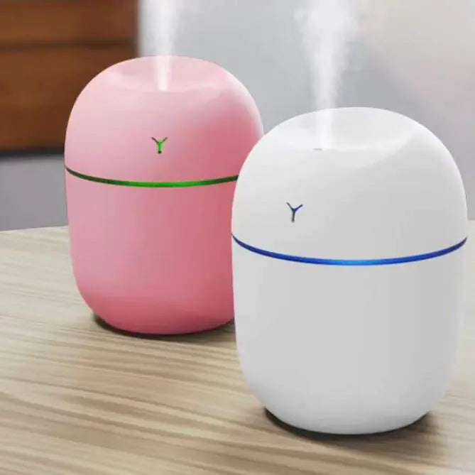 Mini USB Humidifier with Colorful Light for Home & Car