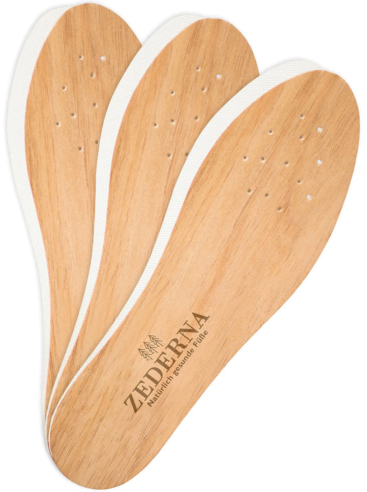 Zederna Cedar Wood Shoe Insoles Men & Women 3 Pairs Against Foot & Shoe Odor Shoe Inserts for Women & Men Shoe Odor Absorber Against Smelly Feet. Natural Cedar Sole Inserts Shoe Deodorizer