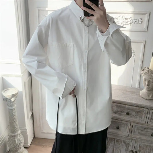 2020 Korean Style Long Sleeve Casual Shirt for Men