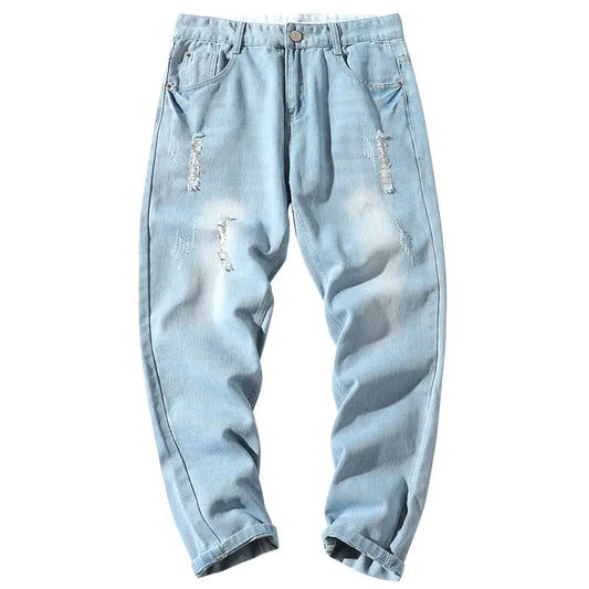 Cropped Ripped Jeans