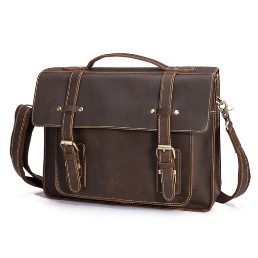 Vintage Genuine Leather Men's Briefcase Bag