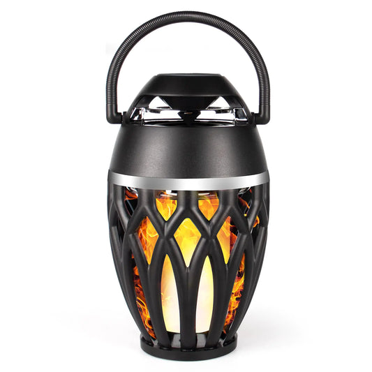Vanten Outdoor Bluetooth Speakers Bluetooth 5.0 Led Flame Speaker IPX5 Waterproof Flame Torch Atmosphere Speaker Patio Speakers Gifts for Men Women Decorations for Party Garden Home