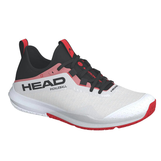 HEAD Mens Motion Pro Pickleball Sneaker White/Red 11.5