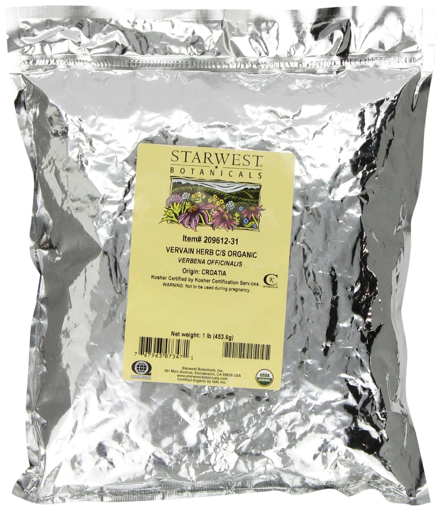Starwest Botanicals Vervain Herb Cut/sifted 1-Pound