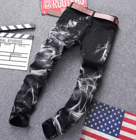 Wolf Print Jeans