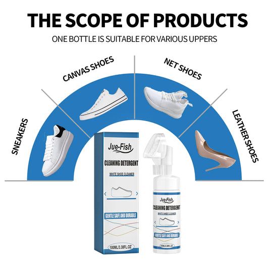 Jue-Fish Sneaker Cleaner Foam for White Shoes