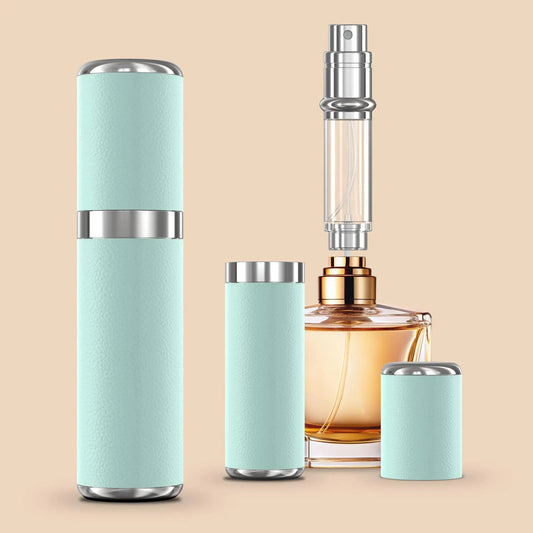 WXS-CHALL Mini Perfume Refillable Bottle 5ml Leather Travel Atomizer Sprayer for Perfume Protable Refill Spray Bottle for Travel and Outings Essentials.