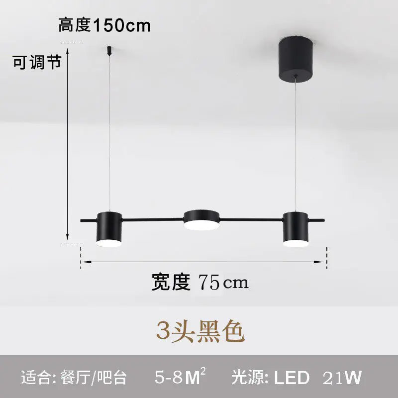 Minimalist LED Linear Pendant Light for Home Decor 110V