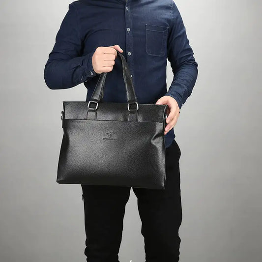 Men's Business Briefcase - Professional Leather Bag