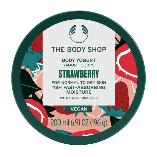 The Body Shop Strawberry Body Yogurt 48hr Moisturizer 100% Vegan 6.91 Fl.Oz